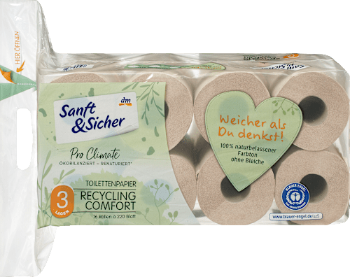 Toaletni papir Pro Climate, 3-slojni, 16 x 220 Sanft&Sicher