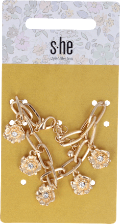 Armband Gold-Optik mit Perlen SHE