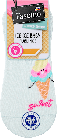 Füßlinge mit Eis-Motiv grün Gr. 39-42 Fascino