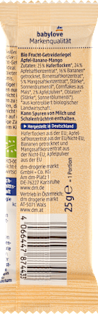 Frucht-Getreide-Riegel Apfel-Banane-Mango ab 1 Jahr babylove