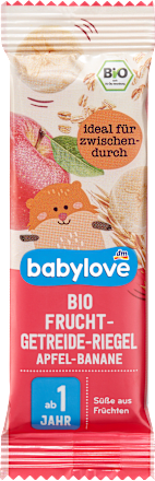 Bio sadno-žitna rezina z jabolki, bananami in ovsenimi kosmiči babylove