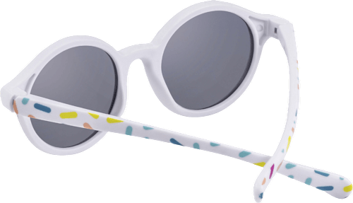 Detské slnečné okuliare - biele s farebným motívom SUNDANCE