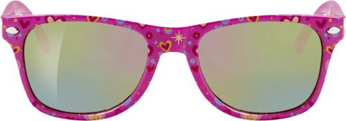 Detské slnečné okuliare - ružové s farebným motívom SUNDANCE