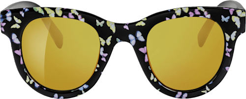 Detské slnečné okuliare - čierne s motívom motýľov SUNDANCE