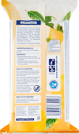 Feuchte Allzwecktücher Orange Denkmit