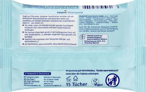 Feuchttücher sensitive, Reisegröße  babylove