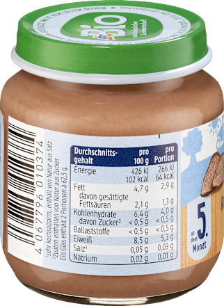 Rindfleisch Zubereitung ab dem 5. Monat dmBio
