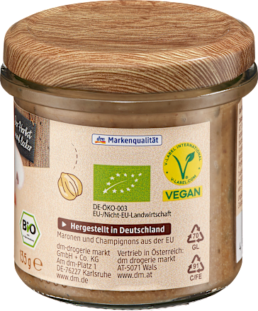 Brotaufstrich Streichcreme Maronen-Champignon dmBio