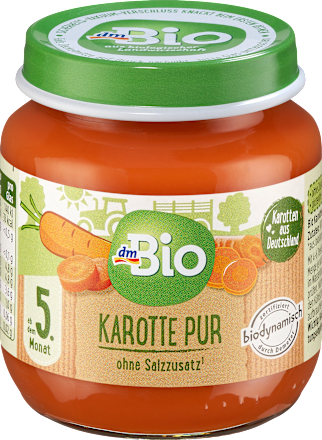 Gemüse Karotte pur ab dem 5. Monat dmBio