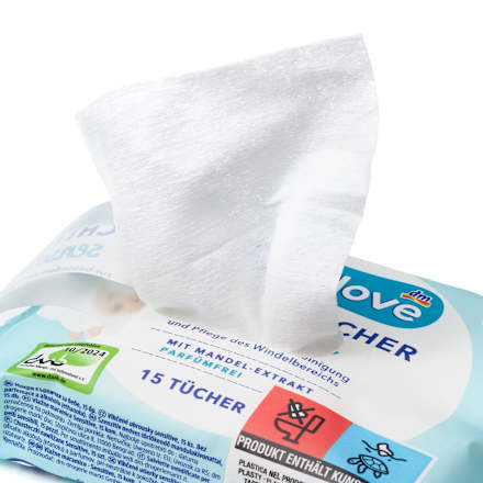 Salviette umidificate sensitive con estratto di mandorla minitaglia babylove
