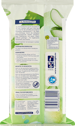Feuchte Allzwecktücher Aloe Vera Denkmit