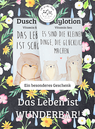 Geschenkset "Das Leben ist Wunderbar" 2tlg Mr. & Mrs. Panda