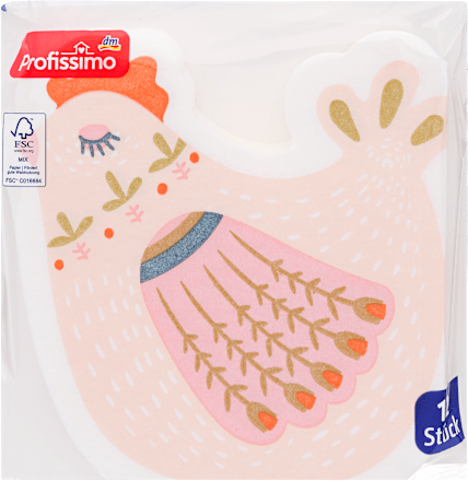 Papierové servítky s tvarovaným motívom - Sliepka Profissimo