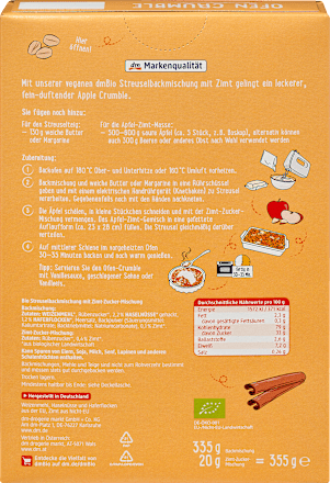 Backmischung Ofen Crumble dmBio