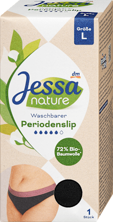 Periodenunterwäsche Slip schwarz Gr. L nature Jessa