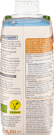 Sok jabłkowy z miąższem mango dmBio