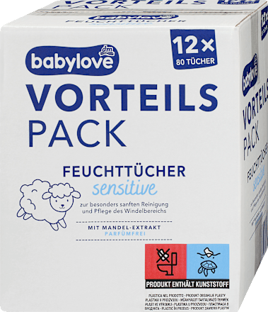 vlhčené ubrousky Sensitive 12x80 ks babylove