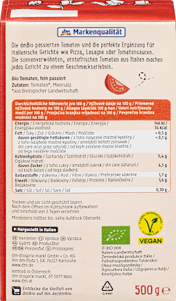 Pasírované paradajky dmBio