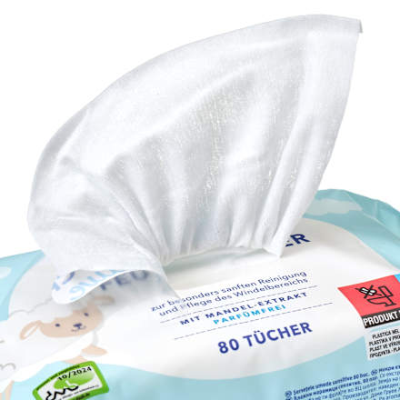 Salviette Umidificate XXL Sensalou Per Adulti - 80 Pezzi, 23x33 Cm, Con Aloe Vera - Foto 2