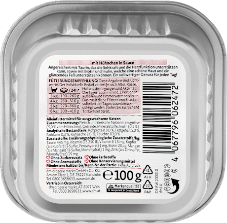 Mokra karma dla kota, kurczak w sosie Dein Bestes