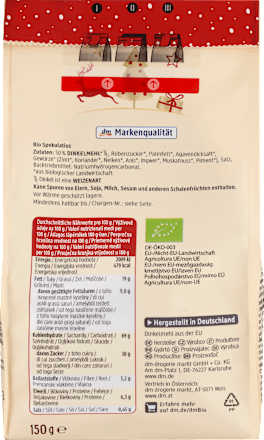 bio špaldové sušenky skořice & hřebíček dmBio