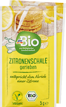 Zitronenschale gerieben (2x5g) dmBio