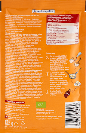 Backmischung Pancakes Pumpkin Spice, vegan dmBio