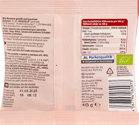 Pečeni bademi sa medom i morskom solju   dmBio