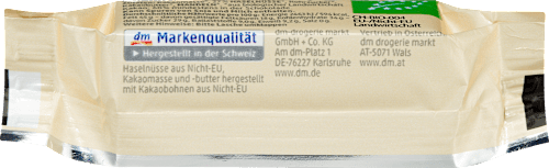 Zartbitter Riegel mit Nuss, Adventskalender zum Selbstgestalten 2025 dmBio