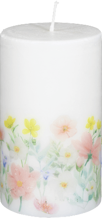 Stearinska sveča z nežnimi cvetličnimi motivi Profissimo