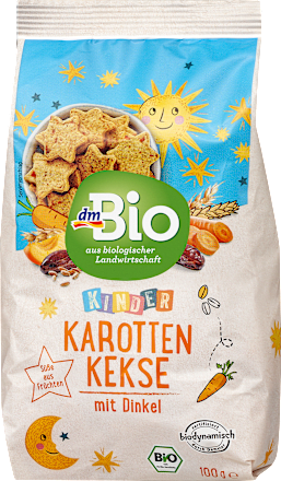 Kinderkekse Karottenkekse mit Dinkel dmBio