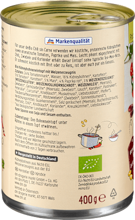 Varivo od graha Chili sin Carne dmBio