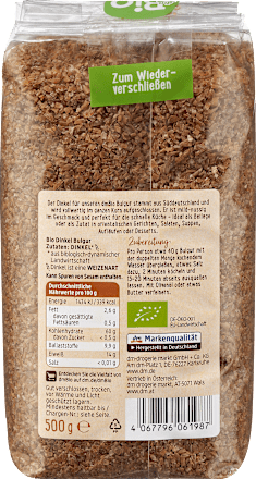Getreide Dinkel Bulgur dmBio