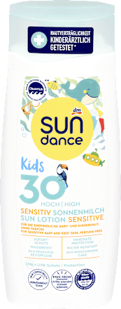 Otroško mleko za zaščito pred soncem Kids Sensitiv, ZF 30 (srednja zaščita) sundance