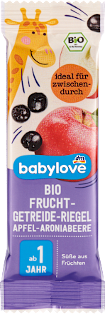 Био плодов бар с ябълка и арония, 1+г babylove