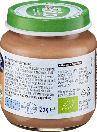 Rindfleisch Zubereitung ab dem 5. Monat dmBio