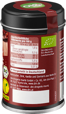 Gewürzmischung, Bratapfel Mix dmBio