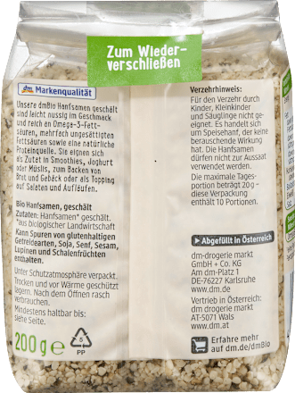 Saaten Hanfsamen geschält dmBio
