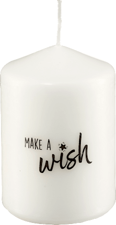 Stumpenkerze mit Spruch 100/68 schwarz/weiß Profissimo