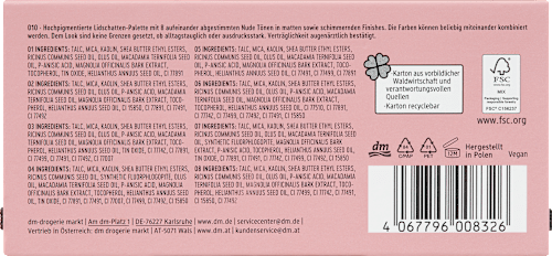 Szemhéjpúder-paletta, Next Nude trend !t up