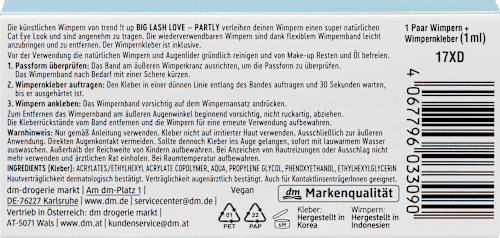 Künstliche Wimpern Big Lash Love Partly (1 Paar) trend !t up