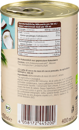 bio kokosové mléko dmBio