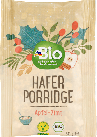 Porridge, Hafer Apfel Zimt, Adventskalender zum Selbstgestalten 2024 dmBio