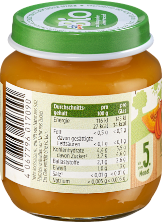 Зеленчуково пюре от тиква, 5+м dmBio