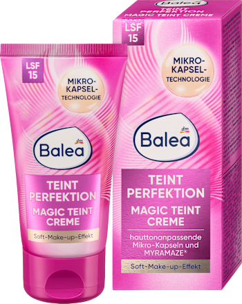 Rozjasňujúci a tónovací pleťový krém Teint Perfektion Magic s OF 10 Balea
