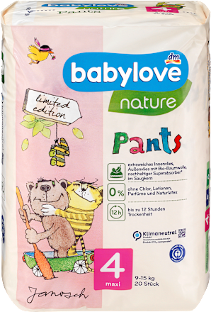 Гащички nature Maxi , размер 4, 9-15kg babylove nature