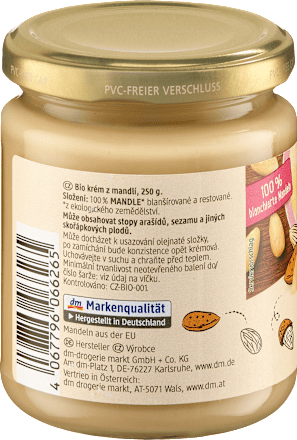 Mandľová pasta biela dmBio