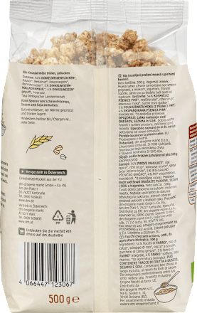 Muesli bio croccante con fiocchi di farro dmBio