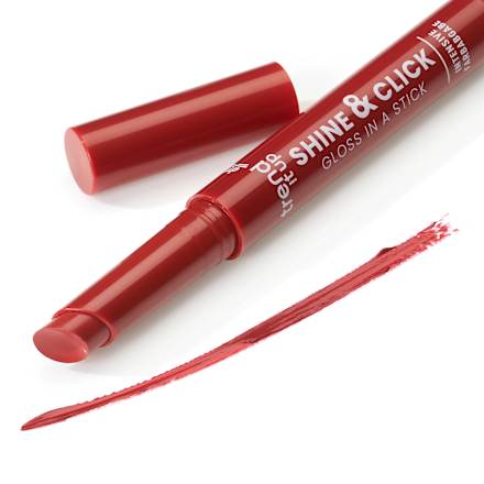 Pomadka do ust Shine & Click - Gloss In a Stick 060 Dark Cherry Red trend !t up