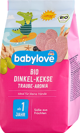 Ciasteczka orkiszowe Bio winogron-aronia od 1 roku życia  babylove